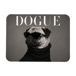 Pug Editoriale Hond Portret Flexi Magneet