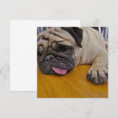 Pug één te veel uitnodiging (Voorkant / Achterkant)