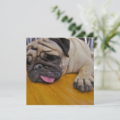 Pug één te veel uitnodiging (Staand voorkant)