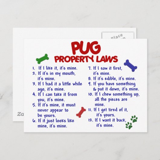 PUG Eigendomwetten 2 Briefkaart (Voorkant / Achterkant)