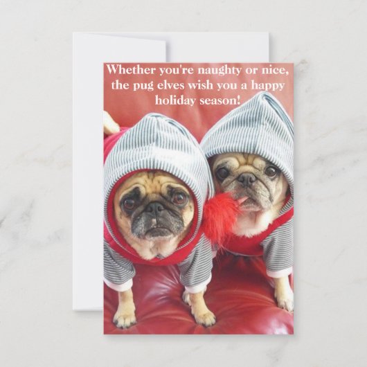 Pug Elfen Kaart (Voorkant)