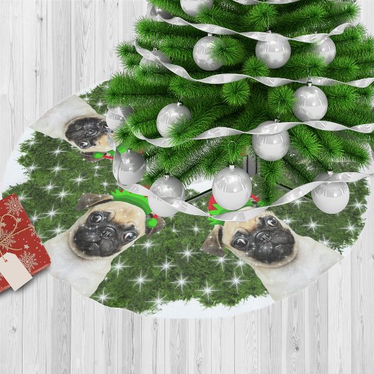 Pug Elves Kerstkrans Kerstboom Rok