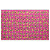 Pug Emoji Emoticon Pattern Fabric Hot Pink Stof (Fat Quarter)