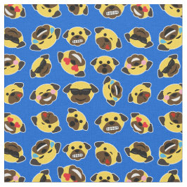 Pug Emoji Emoticon Pattern Stof