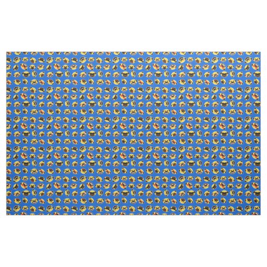 Pug Emoji Emoticon Pattern Stof (Fat Quarter)