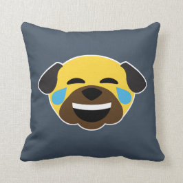Pug-emoji emoticon tranen van vreugde en liefde kussen
