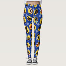 Pug Emojis Love LOL Cool Kiss Tights