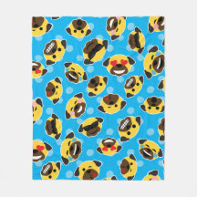 Pug Emoticon Emoji Pattern Laugh Kiss Cool