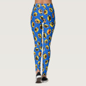 Pug Emoticon Emoji Pattern Laugh Kiss Leggings (Achterkant)