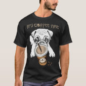 Pug en 2 go cup t-shirt (Voorkant)