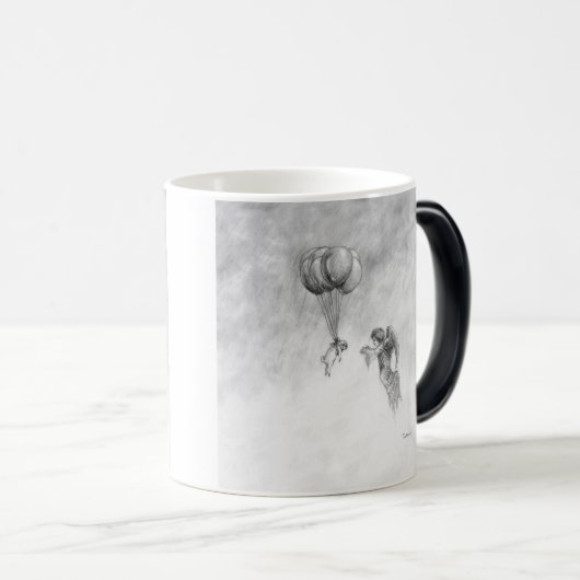 Pug en Angel Magische Mok (Voorkant rechts)