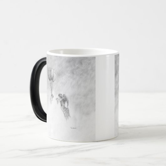 Pug en Angel Magische Mok (Voorkant links)