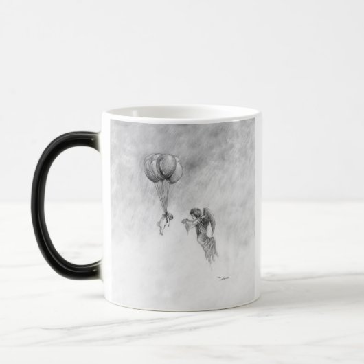 Pug en Angel Magische Mok (Links)