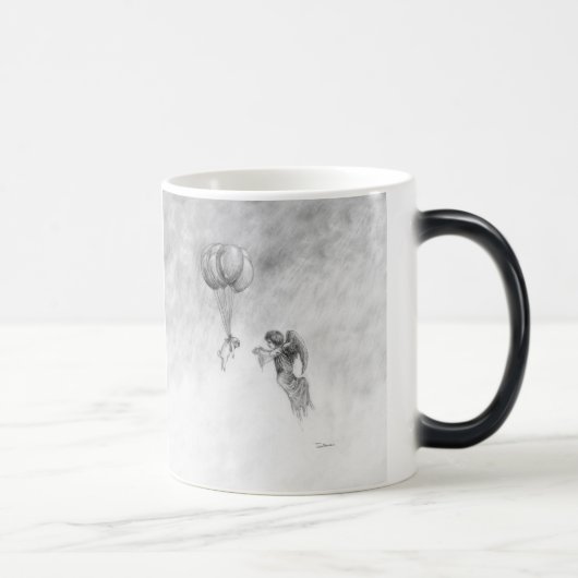 Pug en Angel Magische Mok (Rechts)