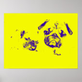 Pug en Baby - Geel Poster (Voorkant)