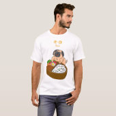 Pug en Bento T-shirt (Voorkant volledig)