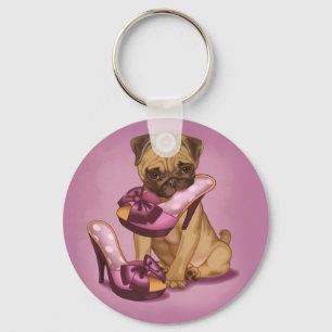 Pug- en boogschoenen sleutelhanger