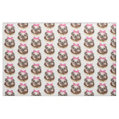 Pug en chocolade Donut Stof (Fat Quarter)