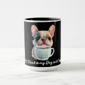 Pug en koffie hondenliefhebber koffieliefhebber mok (Midden)