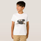 Pug en koffie t-shirt (Voorkant volledig)