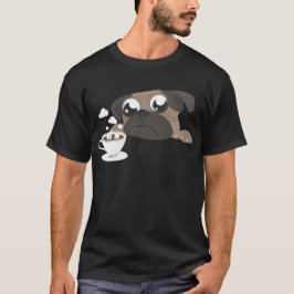 Pug en koffie t-shirt