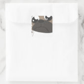 Pug en koffie vierkante sticker (Tas)