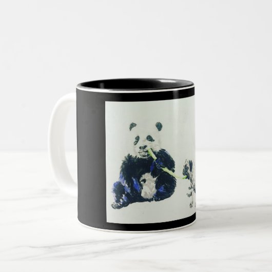 Pug en Panda Tweekleurige Koffiemok (Voorkant links)