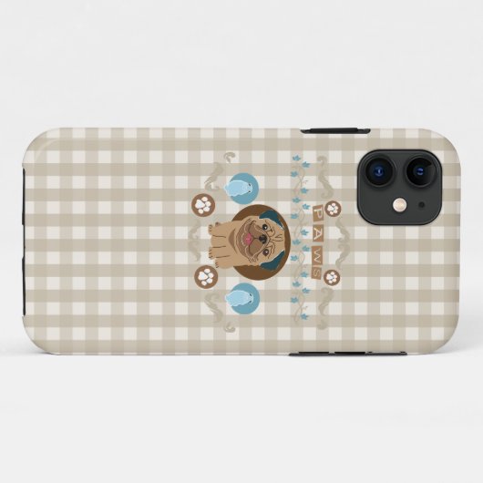 Pug en poten Case-Mate iPhone case (Achterkant (horizontaal))