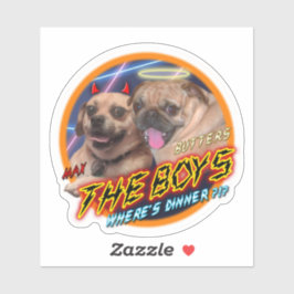 Pug en Puggle Sticker