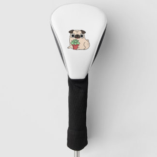 Pug en succulent Plant Golfheadcover