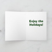 "Pug en van de Kerstman" de Kerstkaart van de Feestdagen Kaart (Binnen)