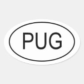PUG euro Sticker (Voorkant)
