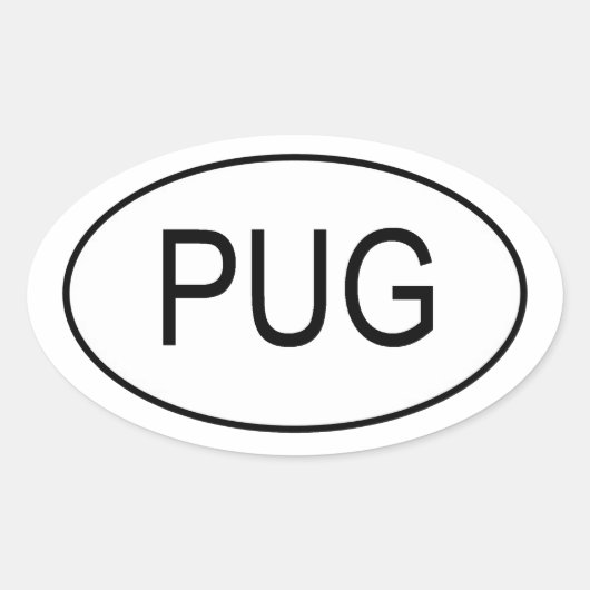PUG euro Sticker (Voorkant)
