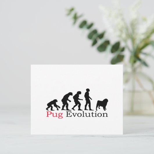Pug Evolution Briefkaart (Staand voorkant)