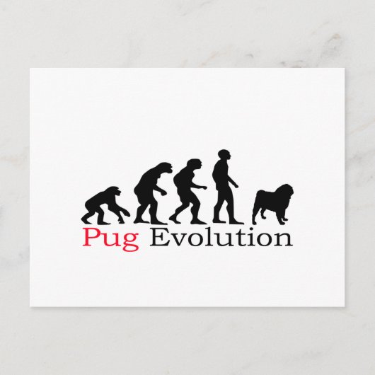 Pug Evolution Briefkaart (Voorkant)