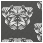Pug - Fabric Fat Quater Stof (Close Up)