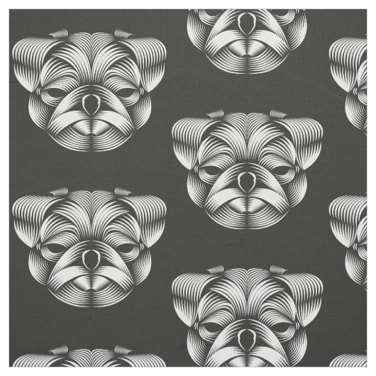 Pug - Fabric Fat Quater Stof (Swatch)
