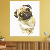 Pug Face Art Print | Cute Pug Dog (Insitu (Woonkamer))