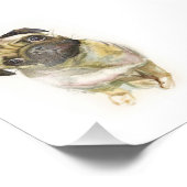 Pug Face Art Print | Cute Pug Dog Foto Afdruk (Hoek)