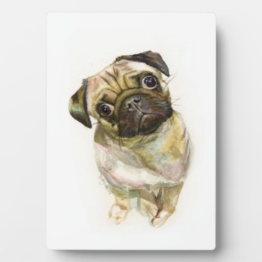 Pug Face Art Print | Cute Pug Dog Fotoplaat (voorkant)