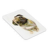 Pug Face Art Print | Cute Pug Dog Magneet (Rechterzijde)