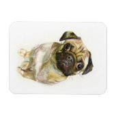 Pug Face Art Print | Cute Pug Dog Magneet (Horizontaal)