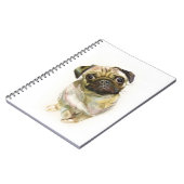 Pug Face Art Print | Cute Pug Dog Notitieboek (Linkerzijde)