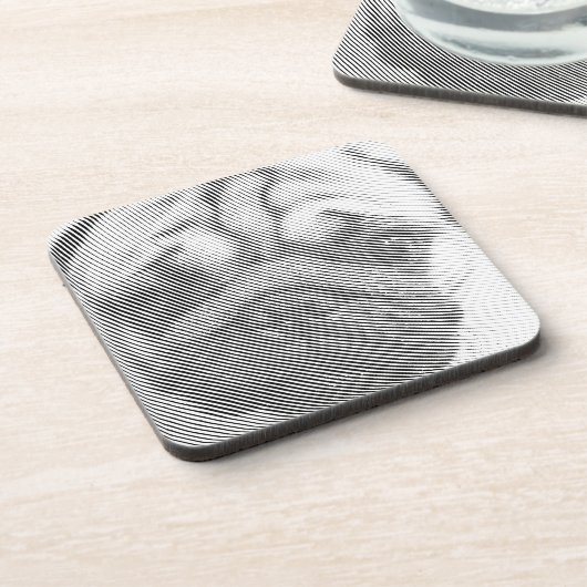 Pug Face Bier Onderzetter (Linkerzijde)