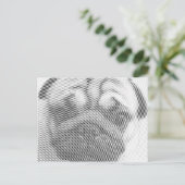 Pug Face Briefkaart (Staand voorkant)