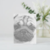 Pug Face Briefkaart (Staand voorkant)