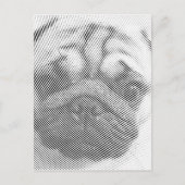 Pug Face Briefkaart (Voorkant)