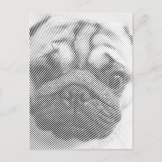 Pug Face Briefkaart (Voorkant)
