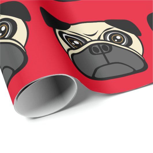 Pug Face Cadeaupapier (Rol Hoek)