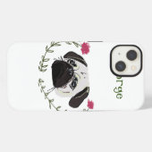 Pug Face, Dog Art iPhone Hoesje (Achterkant horizontaal)
